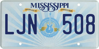 MS license plate LJN508