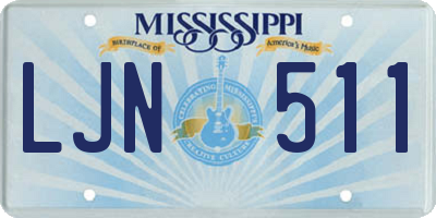 MS license plate LJN511