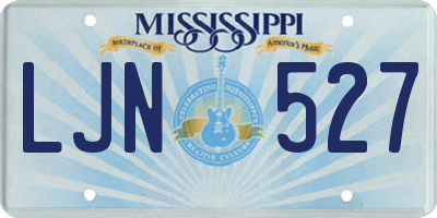 MS license plate LJN527