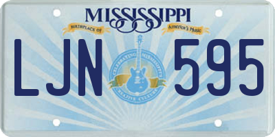 MS license plate LJN595