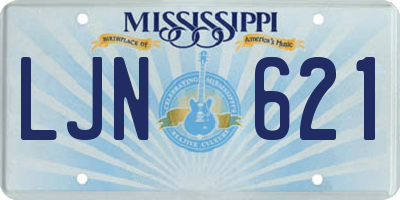 MS license plate LJN621