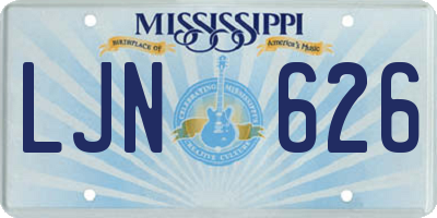 MS license plate LJN626