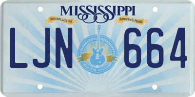MS license plate LJN664