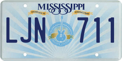 MS license plate LJN711
