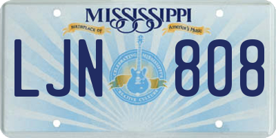 MS license plate LJN808