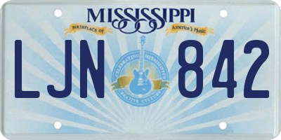 MS license plate LJN842