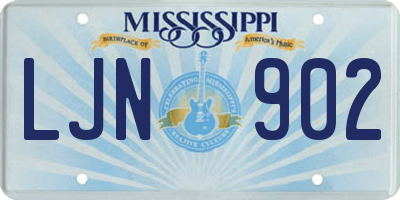 MS license plate LJN902