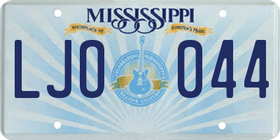 MS license plate LJO044