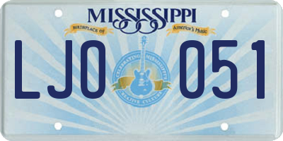 MS license plate LJO051