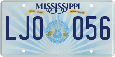 MS license plate LJO056