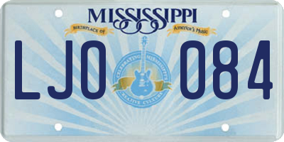 MS license plate LJO084