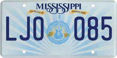 MS license plate LJO085