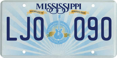 MS license plate LJO090