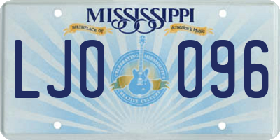 MS license plate LJO096