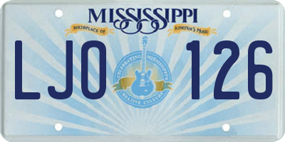 MS license plate LJO126