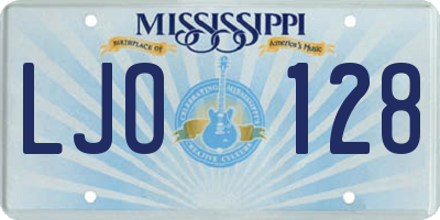 MS license plate LJO128
