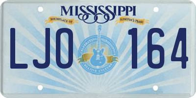 MS license plate LJO164