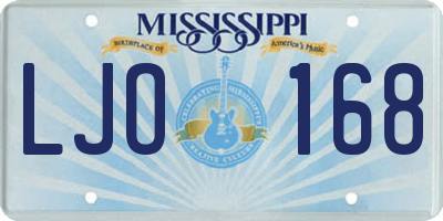 MS license plate LJO168