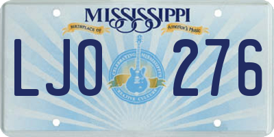 MS license plate LJO276
