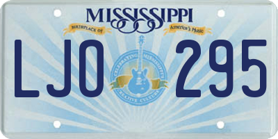 MS license plate LJO295