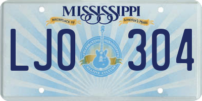 MS license plate LJO304