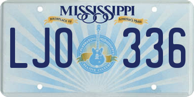 MS license plate LJO336