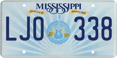 MS license plate LJO338