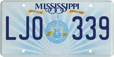 MS license plate LJO339