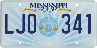 MS license plate LJO341