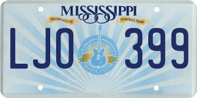MS license plate LJO399