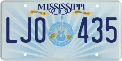 MS license plate LJO435