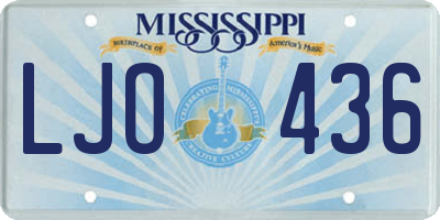 MS license plate LJO436