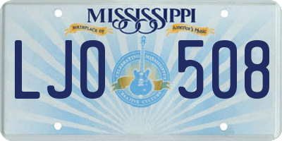 MS license plate LJO508