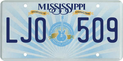 MS license plate LJO509