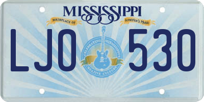 MS license plate LJO530