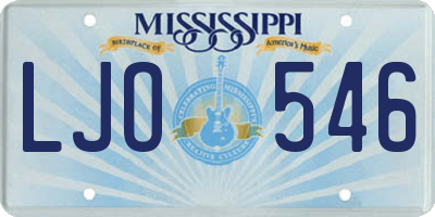 MS license plate LJO546