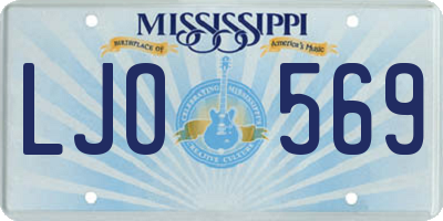 MS license plate LJO569