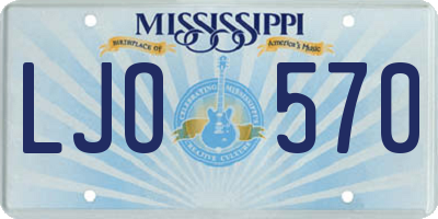 MS license plate LJO570