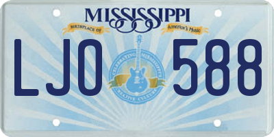 MS license plate LJO588
