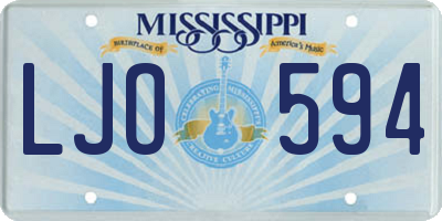 MS license plate LJO594