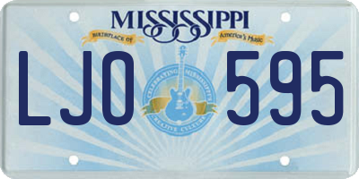 MS license plate LJO595