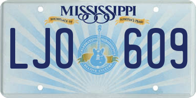 MS license plate LJO609
