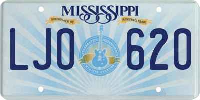 MS license plate LJO620