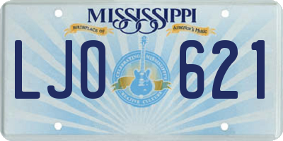 MS license plate LJO621