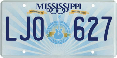 MS license plate LJO627