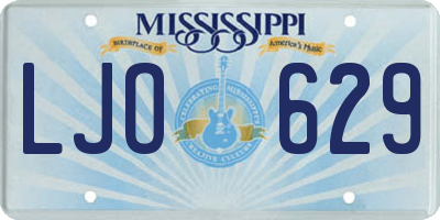 MS license plate LJO629