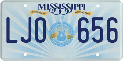 MS license plate LJO656
