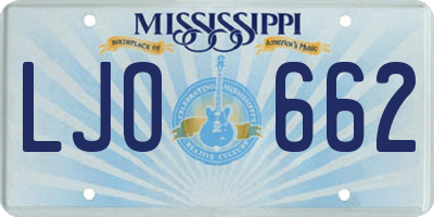 MS license plate LJO662