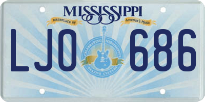 MS license plate LJO686