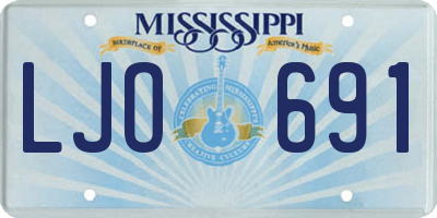 MS license plate LJO691